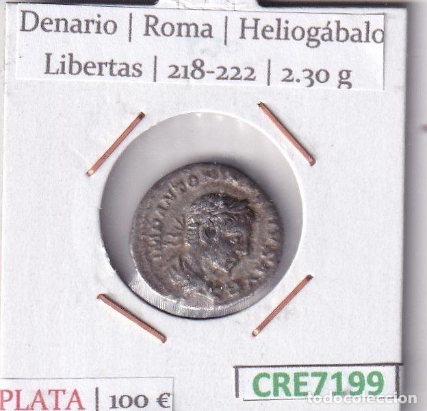 Monnaies Empire Romain: CRE7199 MONEDA DENARIO ROMA HELIOGABALO LIBERTAS 218-222 (DESCRIP. EN FOTOS)