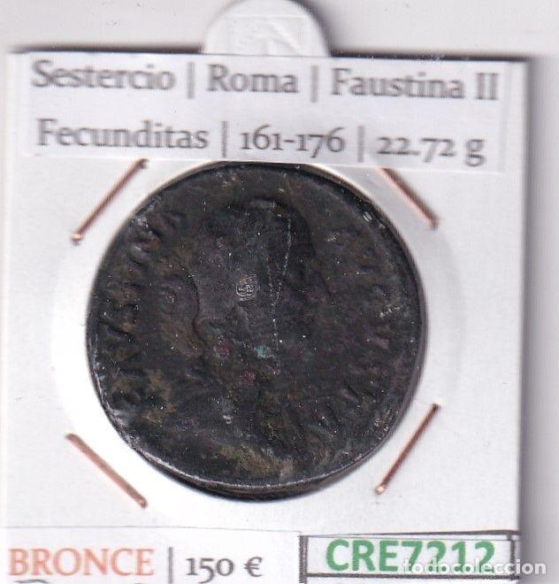 Monnaies Empire Romain: CRE7212 MONEDA SESTERCIO ROMA FAUSTINA II FECUNDITAS 161-176 (DESCRIP. EN FOTOS)
