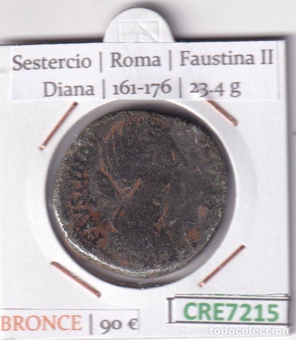 Monnaies Empire Romain: CRE7215 MONEDA SESTERCIO ROMA FAUSTINA II DIANA 161-176 (DESCRIP. EN FOTOS)