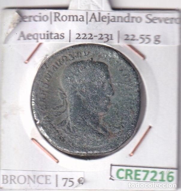 Roman Empire Coins: CRE7216 MONEDA ROMANA SESTERCIO ALEJANDRO SEVERO DESCRIPCION EN FOTOS