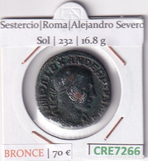 M&uuml;nzen R&ouml;misches Reich: CRE7266 MONEDA ROMAMA SESTERCIO ROMA ALEJANDRO SEVERO SOL 232