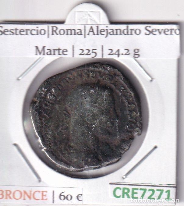 Monedas Imperio romano: CRE7271 MONEDA ROMAMA SESTERCIO ROMA ALEJANDRO SEVERO MARTE 225 - Foto 1