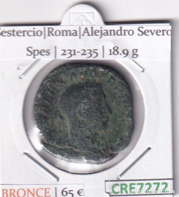 M&uuml;nzen R&ouml;misches Reich: CRE7272 MONEDA ROMAMA SESTERCIO ROMA ALEJANDRO SEVERO SPES 231-235