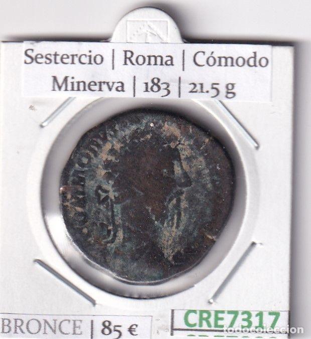 M&uuml;nzen R&ouml;misches Reich: CRE7317 MONEDA ROMANA SESTERCIO ROMA COMODO MINERVA 183