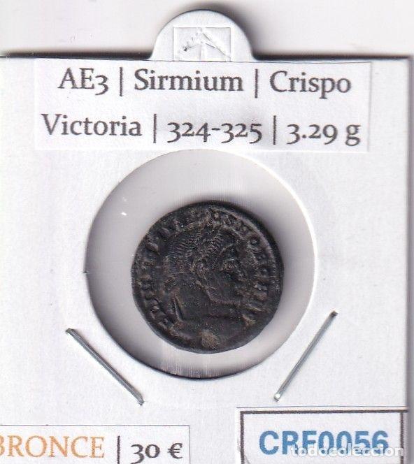 Roman Empire Coins: CRF0056 MONEDA AE3 SIRMIUM CRISPO VICTORIA 324-325