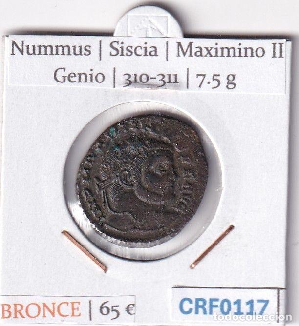 Moedas Imp&eacute;rio Romano: CRF0117 MONEDA NUMMUS SISCIA MAXIMINO II GENIO 310-311