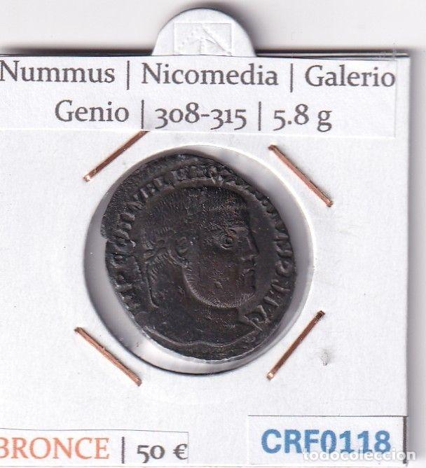 Moedas Imp&eacute;rio Romano: CRF0118 MONEDA NUMMUS NICOMEDIA GALERIO GENIO 308-315