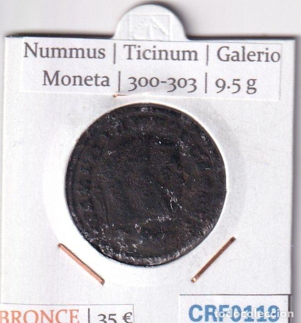 Moedas Imp&eacute;rio Romano: CRF0119 MONEDA NUMMUS TICINUM GALERIO MONETA 300-303