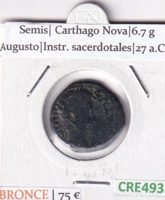 Monete Impero Romano: CRE4933 MONEDA ROMANA SEMIS CARTHAGO NOVA