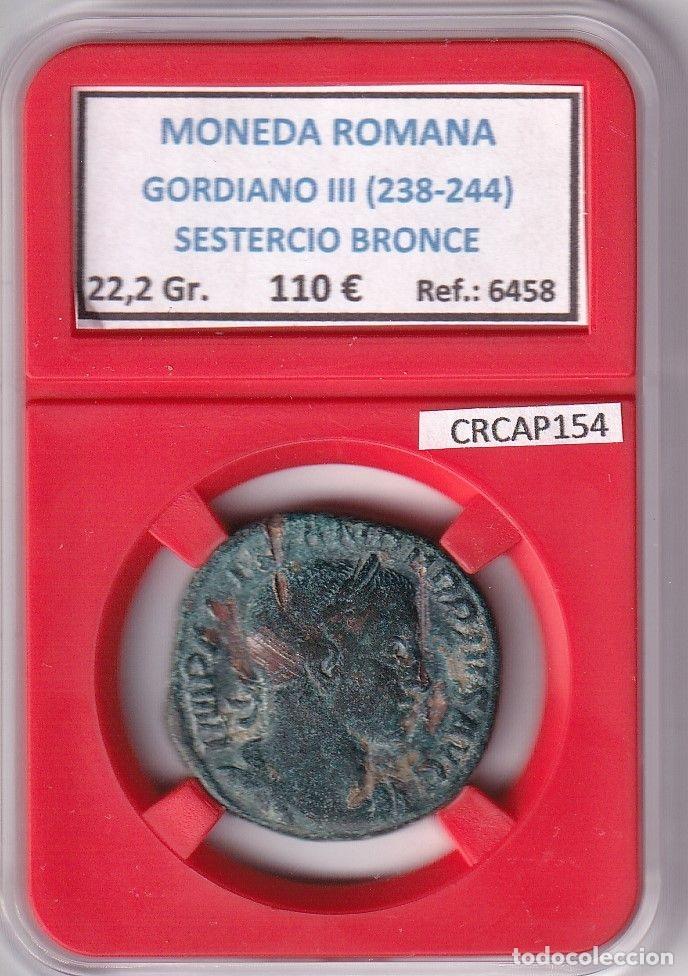M&uuml;nzen R&ouml;misches Reich: CRCAP154 MONEDA ROMANA GORDIANO III (238-244) SESTERCIO BRONCE