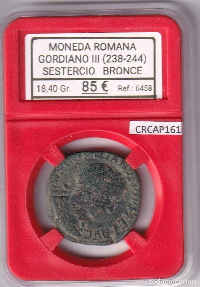 M&uuml;nzen R&ouml;misches Reich: CRCAP161 MONEDA ROMANA GORDIANO III SESTERCIO 238-244 BRONCE