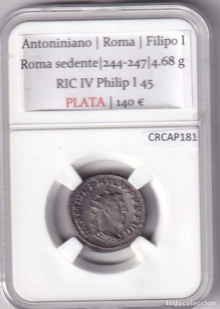 M&uuml;nzen R&ouml;misches Reich: CRCAP181 MONEDA ROMANA DENARIO ROMA SEPTIMIO SEVERO NEPTUNO 209