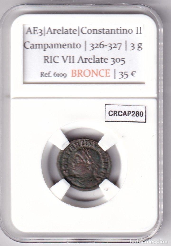 M&uuml;nzen R&ouml;misches Reich: CRCAP279 MONEDA ROMANA AE3 CICICO CONSTANTINO II BRONCE