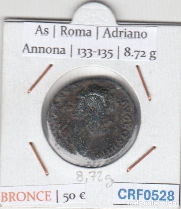 M&uuml;nzen R&ouml;misches Reich: CRF0528 MONEDA AS ROMA ADRIANO ANNONA 133-135