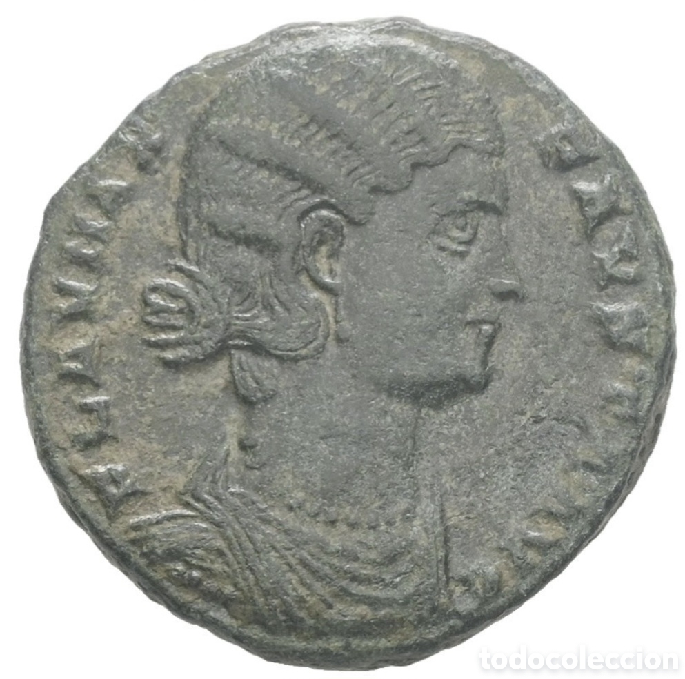 Monedas Imperio romano: Bonito Follis de FAUSTA, 3,65 gramos , 18,59 mm