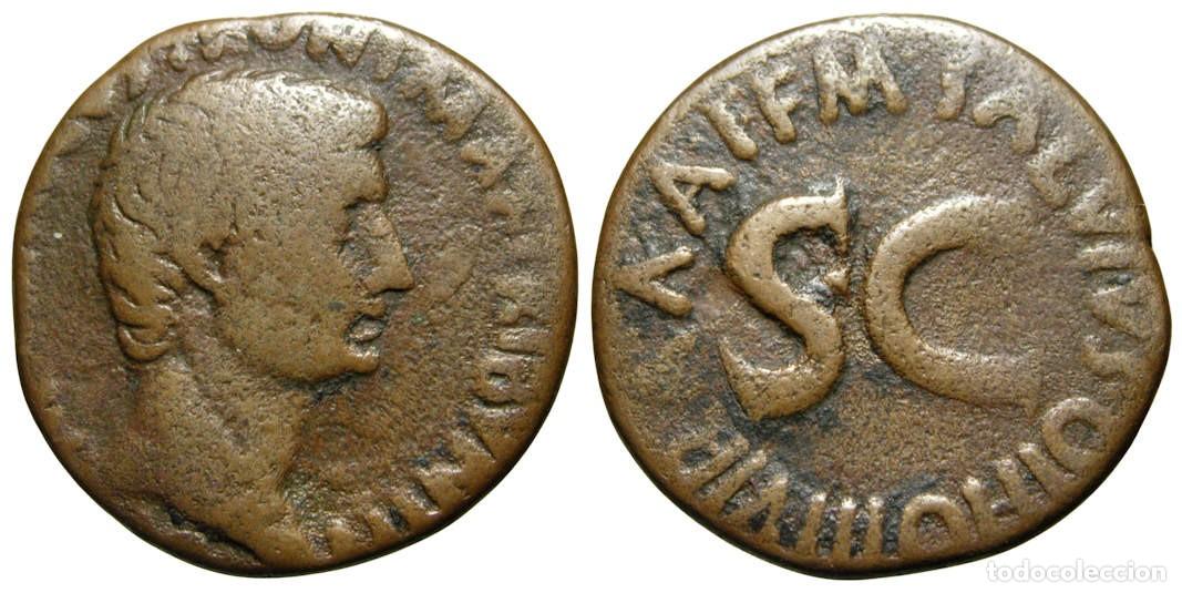 Monedas Imperio romano: Augusto &AElig; AS M. Salvius Otho (7 aC)