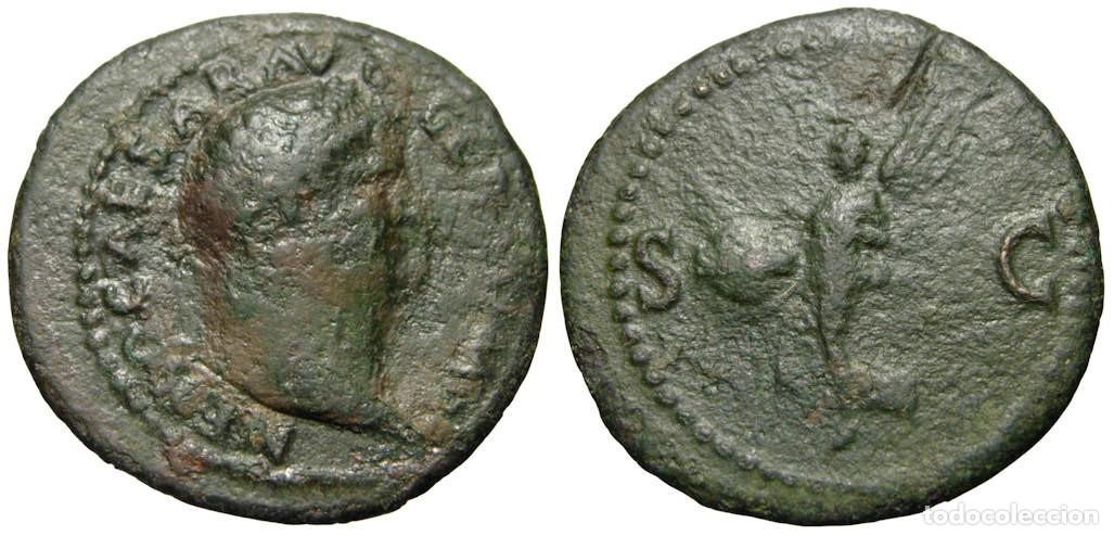 Monedas Imperio romano: Nero &AElig; As (66 dC), Victoria