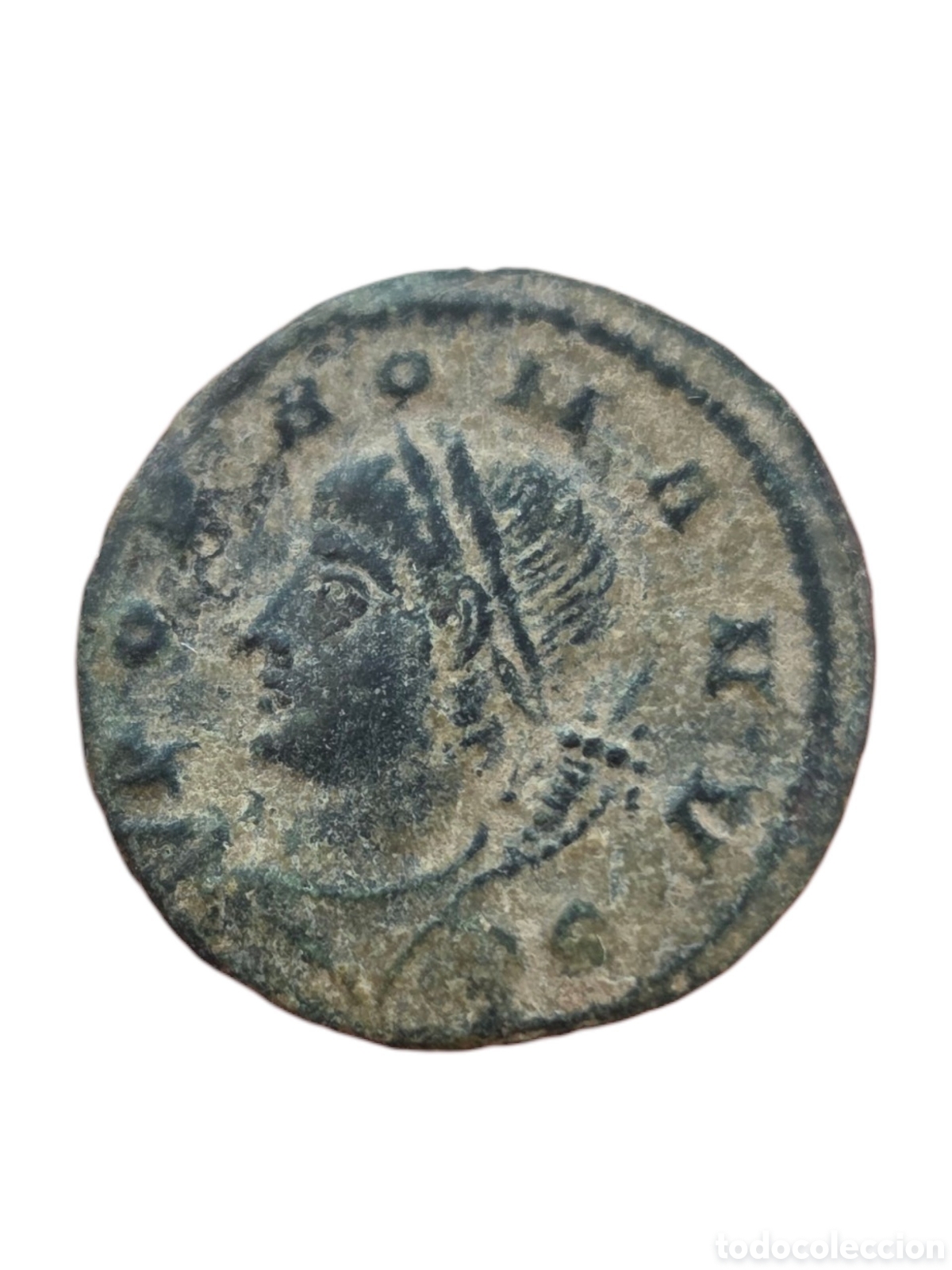 Monedas Imperio romano: Raro e Hist&oacute;rico Follis conmemorativo , rev. Puente MILVIO