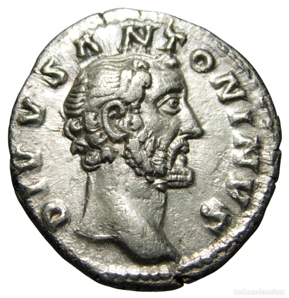 Monedas Imperio romano: Divus Antoninus Pius AR Denarius (161 dC) CONSECRATIO - Foto 2