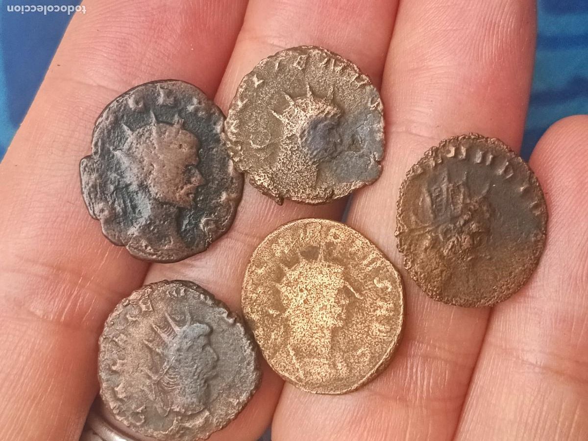 Monedas Imperio romano: 5 antoninianos romanos. Buen estado