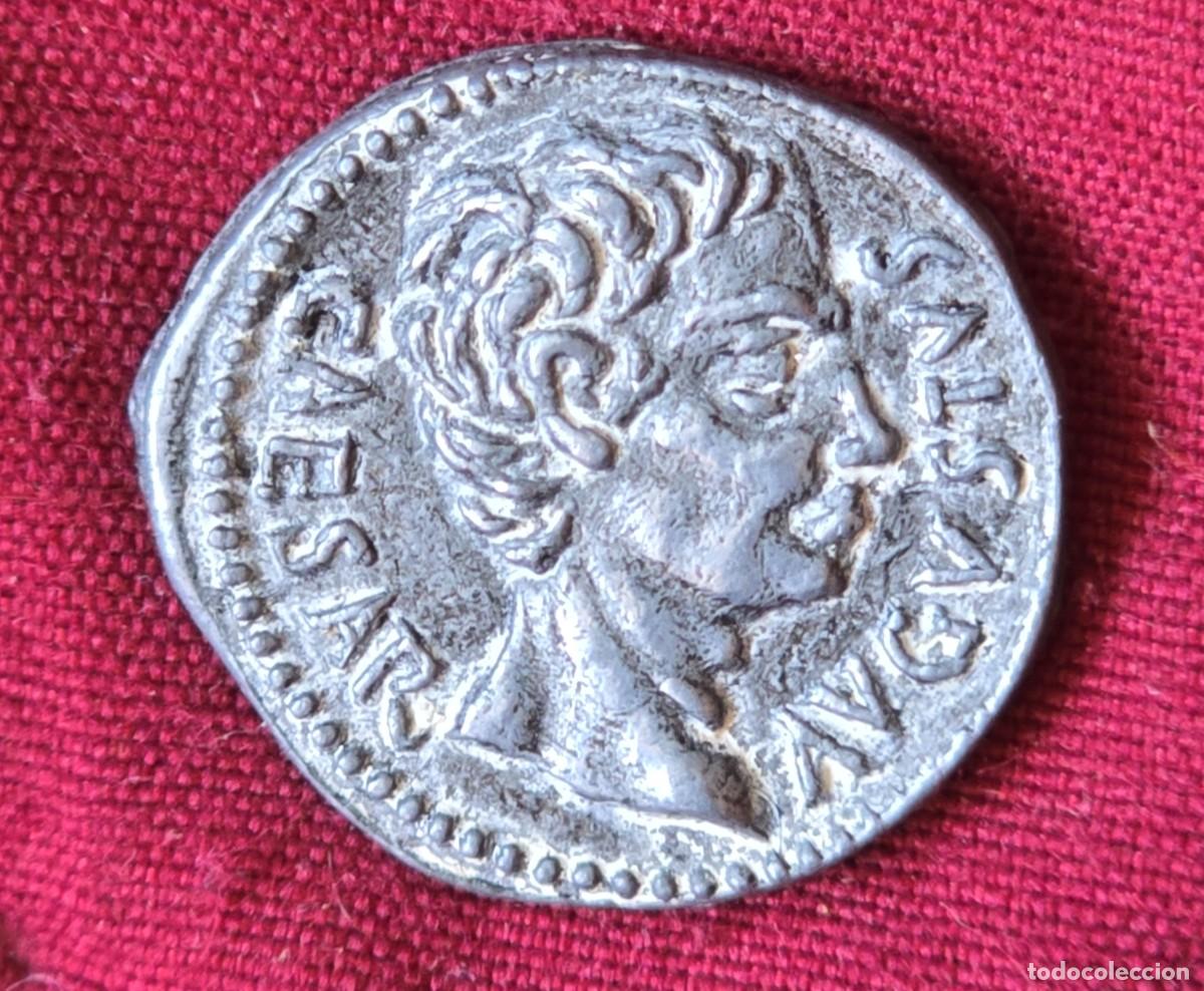 Monedas Imperio romano: Replica moneda romana Octavio Augusto