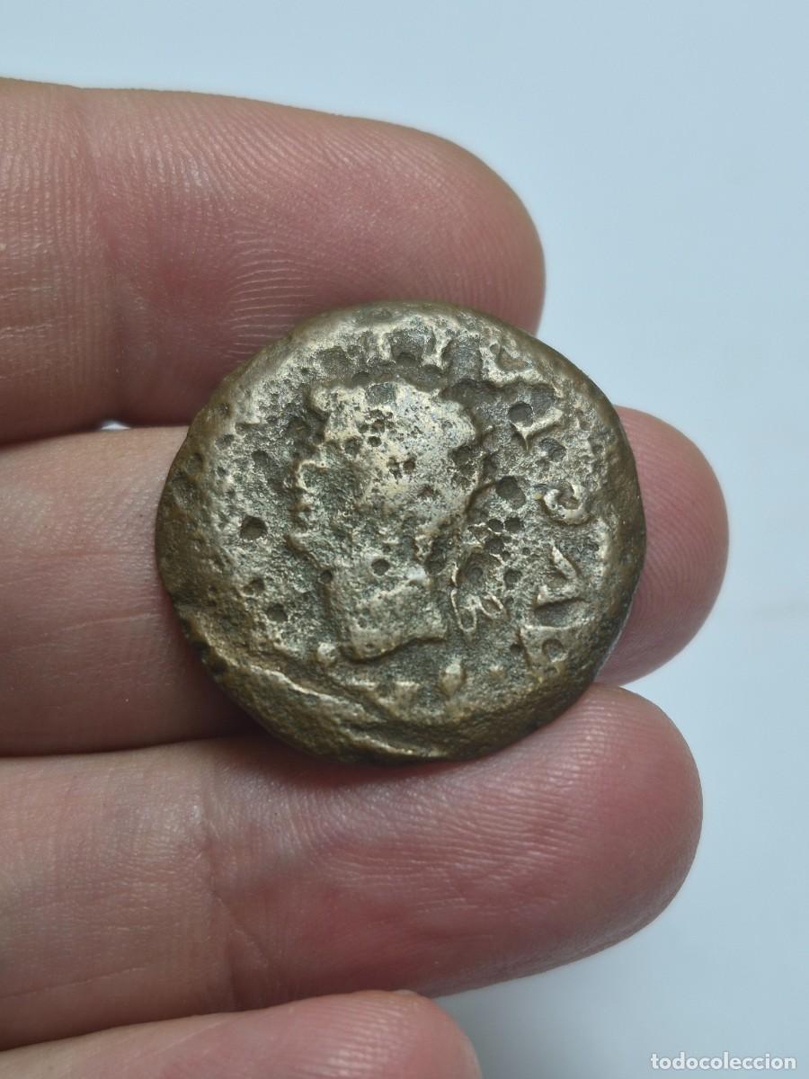 Monedas Imperio romano: NT/ AS IBERORROMANO DE TIBERIO EMERITA 11,79 grs (A1663)