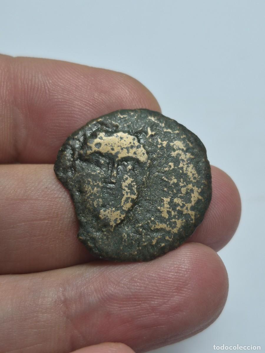 Monedas Imperio romano: NT/ AS IBERORROMANO DE AUGUSTO EMERITA CABEZA BARBADA 7,50 grs (A1665)