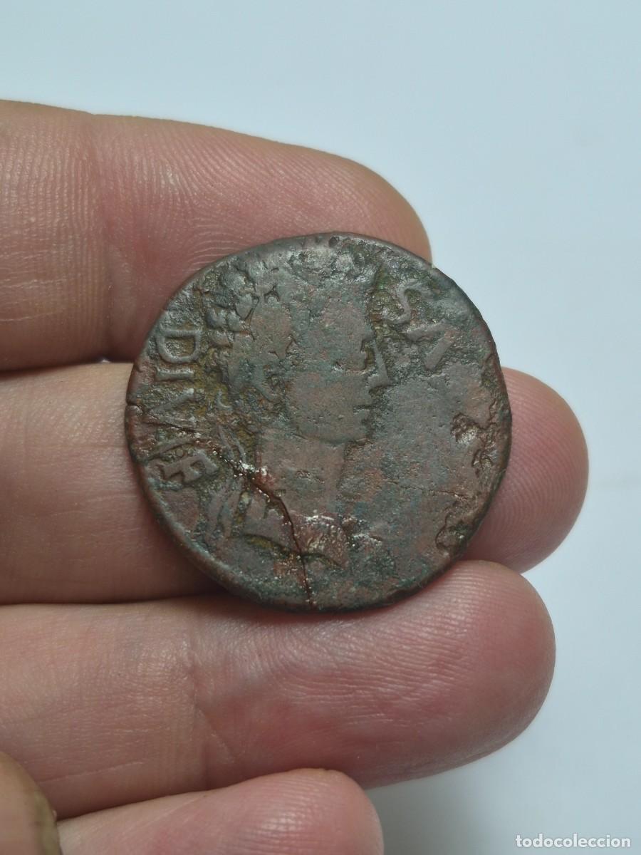 Monedas Imperio romano: NT/ AS IBERORROMANO DE AUGUSTO CELSA TROZO PEGADO 9,47 grs (A1667)