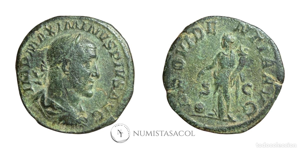 Monedas Imperio romano: NT/ SESTERCIO MAXIMINO PROVIDENTIA (A1647) - Foto 3