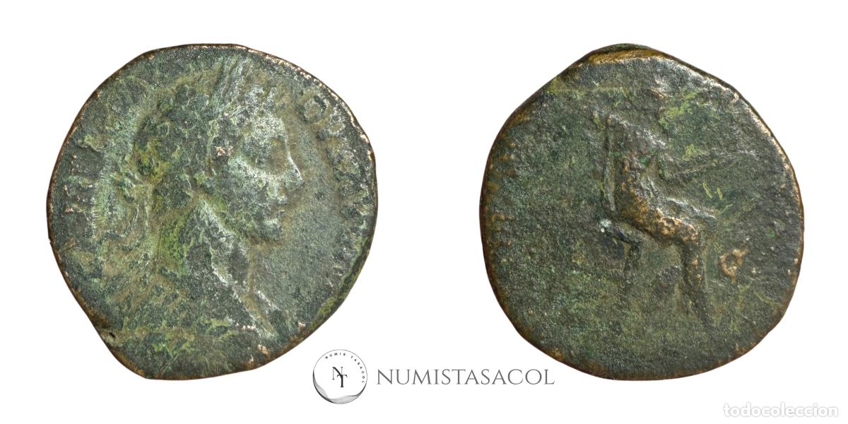 Monedas Imperio romano: NT/ SESTERCIO COMODO DIOSA SEDENTE (A1654) - Foto 3