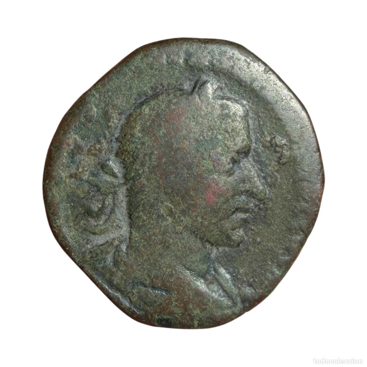 Monedas Imperio romano: NT/ SESTERCIO VOLUSIANO APOLLO (A1655)