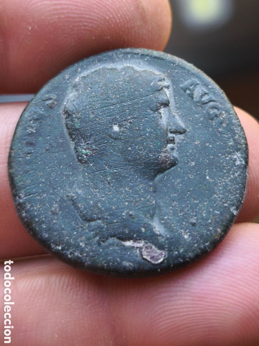 Monedas Imperio romano: Sestercio Adriano ser&iacute;e RESTITVTORI
