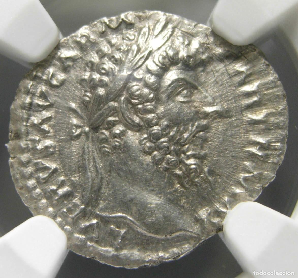Monedas Imperio romano: Lucius Verus (161-169 dC) AR Denarius, Aequitas - Certificado NGC Choice XF