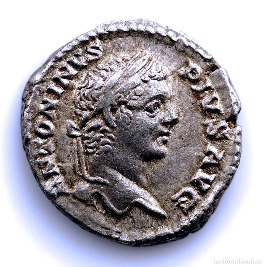Monedas Imperio romano: SC-Roma Imperio. Caracalla. Denario 206 d.C. MBC+/VF+. Plata 3,7 g.