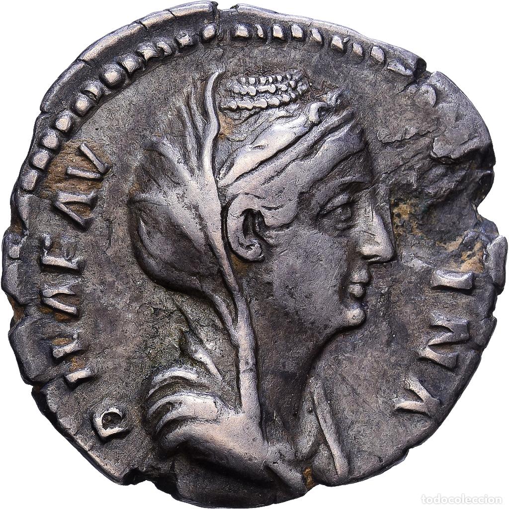 Monedas Imperio romano: [#1547239] Roman Empire, Faustina I, Denarius, 141, Rome, Plata, MBC, RIC:384b