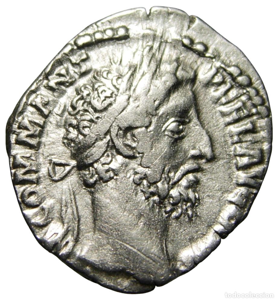 Monedas Imperio romano: C&oacute;modo (177-192 dC) AR Denario, Salus