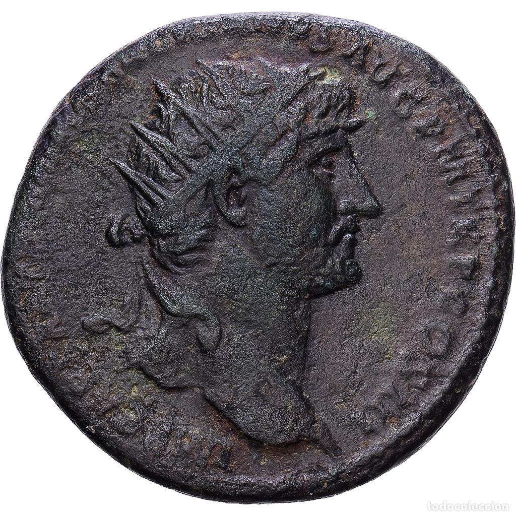 Monedas Imperio romano: [#1547182] Roman Empire, Hadrian, Dupondius, 120-121, Rome, Bronce, MBC, Cohen:134, RIC:403