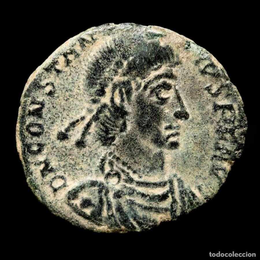 Monedas Imperio romano: Constancio II - Nummus de Arles - SPES REIPVBLICE - VAL / PCON