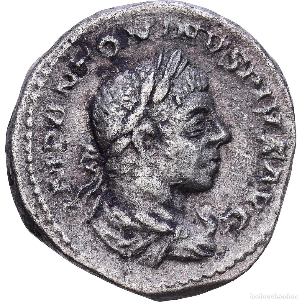 Monedas Imperio romano: [#1203381] Roman Empire, Elagabalus, Denarius, 220, Rome, Plata, MBC