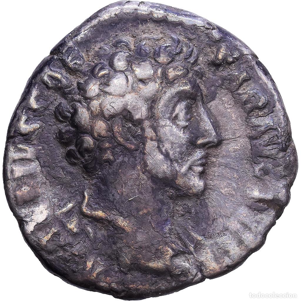 Monedas Imperio romano: [#1203375] Roman Empire, Marcus Aurelius, Denarius, 154-155, Rome, Plata, BC+