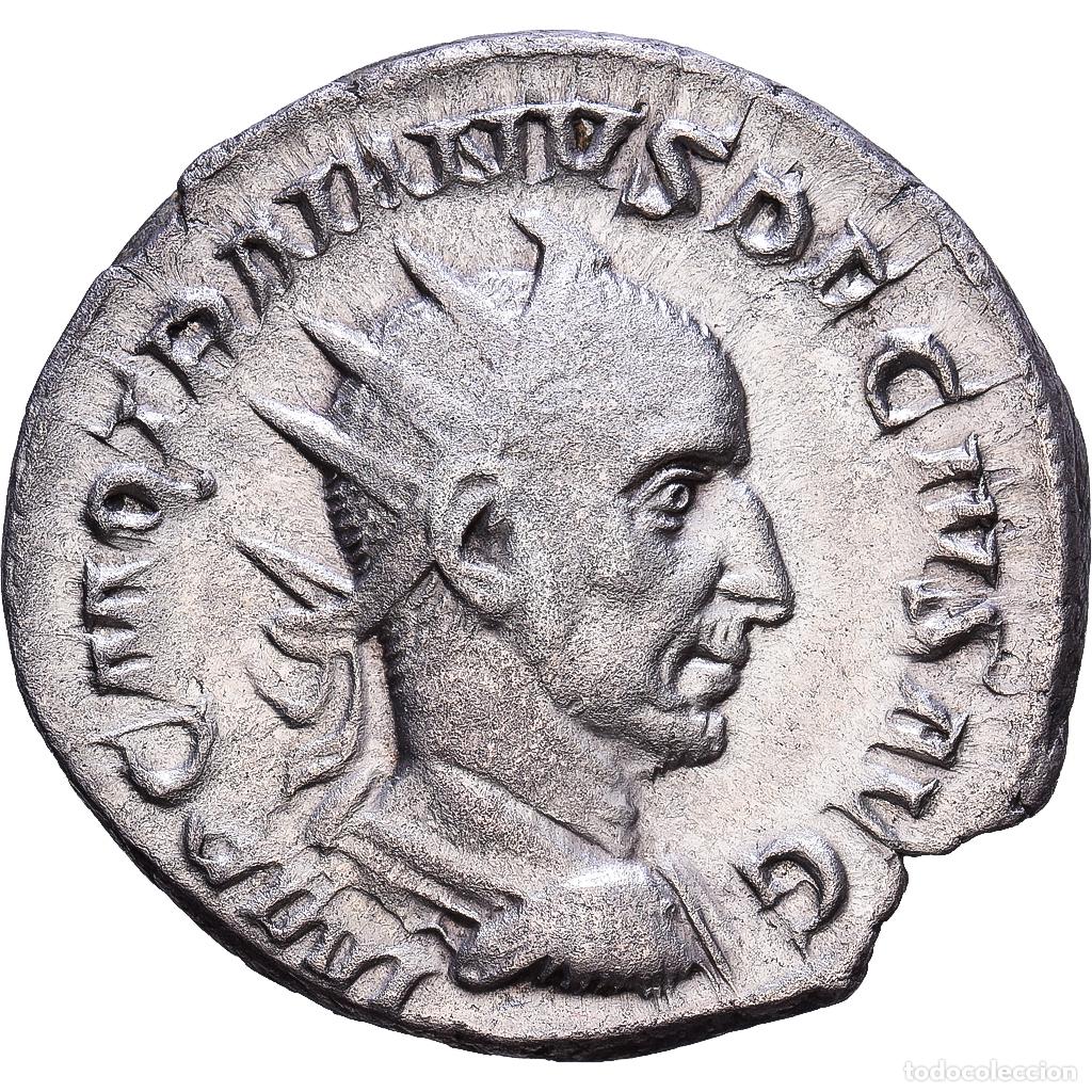 Monedas Imperio romano: [#1547369] Roman Empire, Trajan Decius, Antoninianus, 249-251, Rome, Plata, BC+, RIC:10