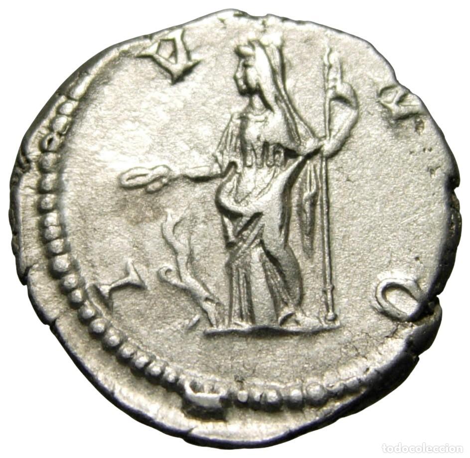 Monedas Imperio romano: Julia Domna AR Denarius (209 dC) - Juno - Foto 2