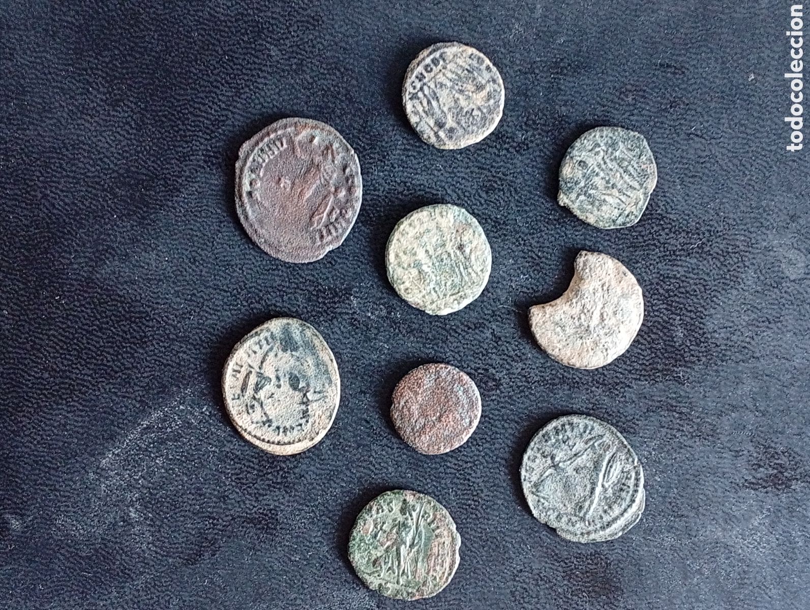 Monedas Imperio romano: Conjunto de 9 monedas romanas bajo imperio - Foto 2