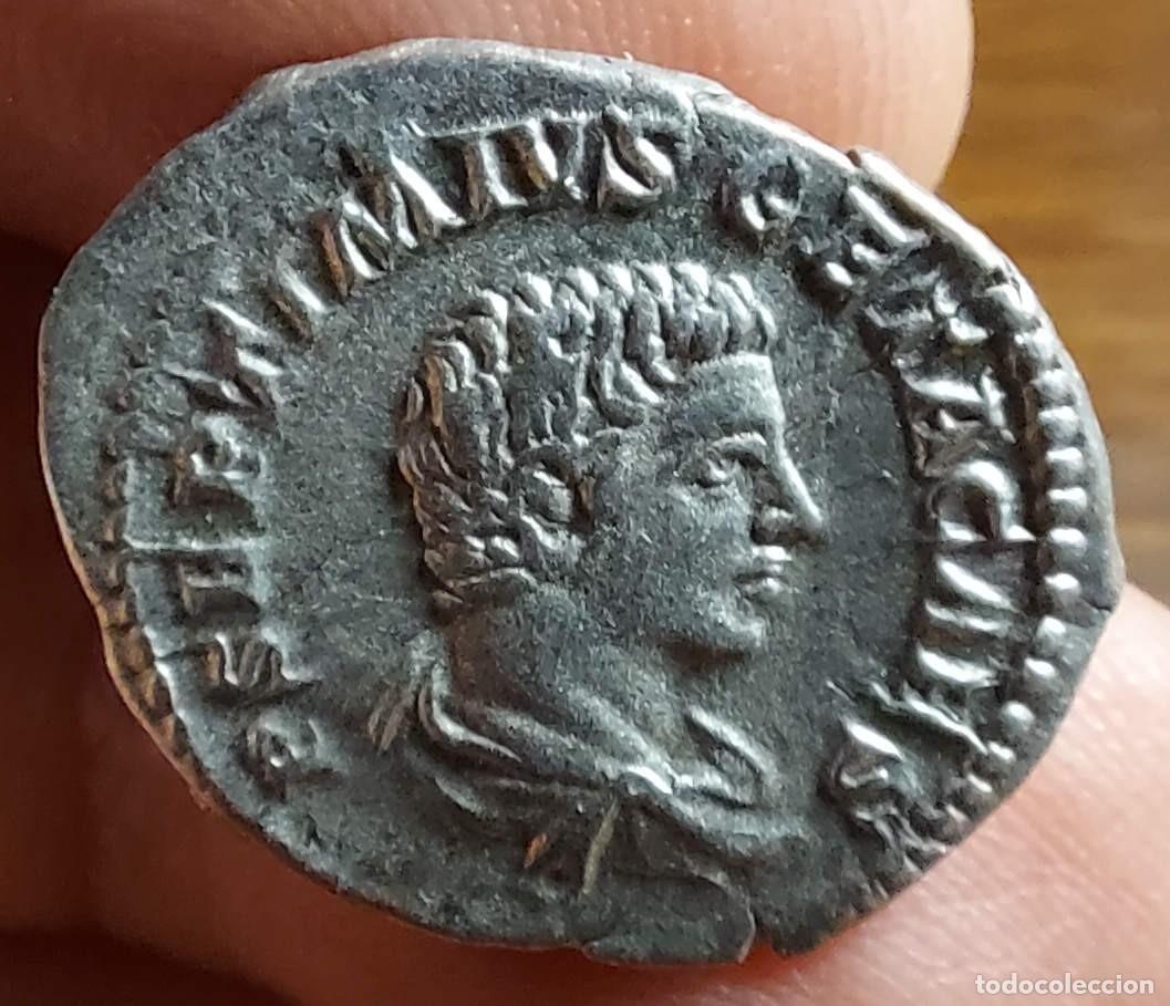 Monedas Imperio romano: Geta Caesar AR Denario (206 dC), Providentia - Foto 4