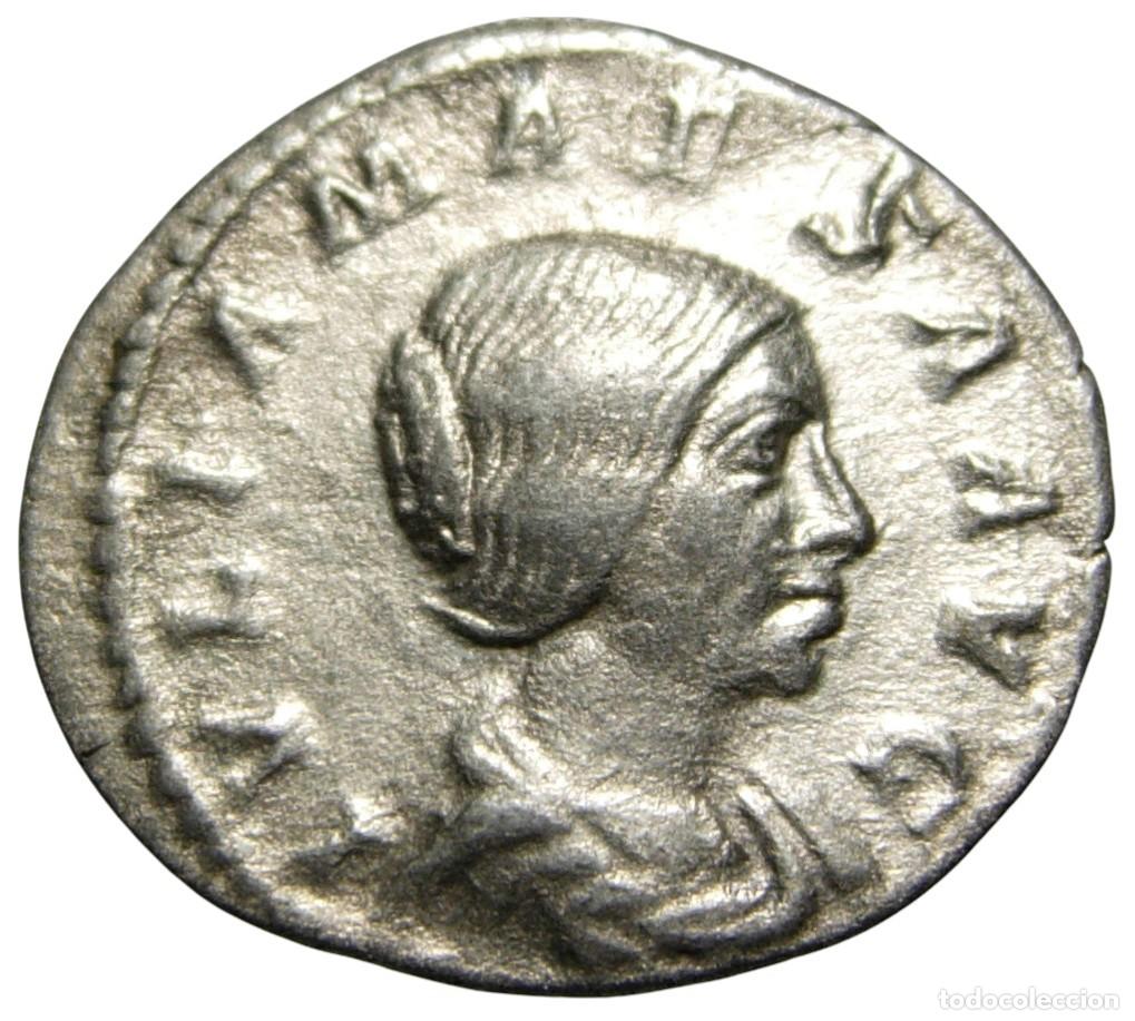Monedas Imperio romano: Julia Maesa (218-222 dC) AR Denarius, Pudicitia