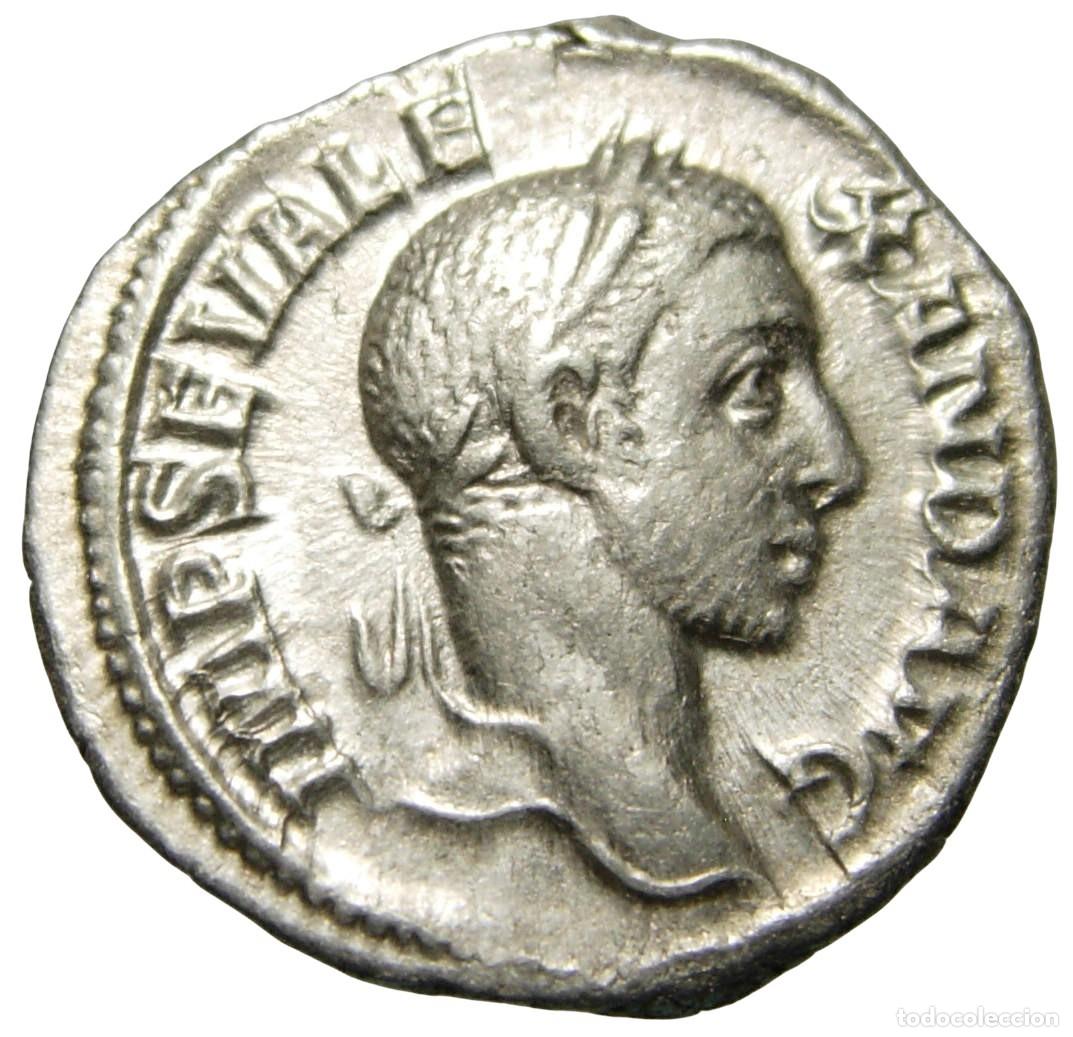 Monedas Imperio romano: Alejandro Severo (222-235 dC) AR Denario, Sol - Foto 2