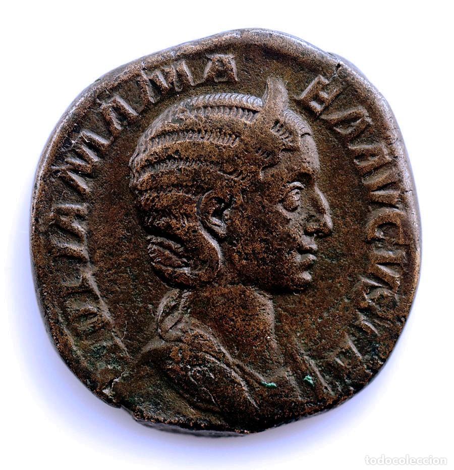 Monedas Imperio romano: SC-Roma-Julia Mamea. Sestercio. Roma 222-235 d.C. MBC+/VF+ Cobre 19,71 g.