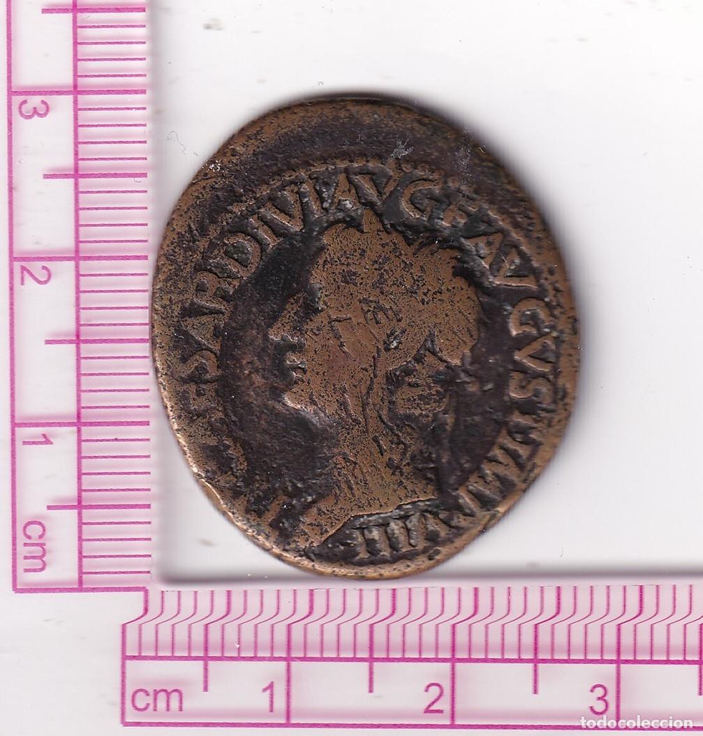 Monedas Imperio romano: CRF0779 AS ROMA TIBERIO TIMON Y ORBE 36-37