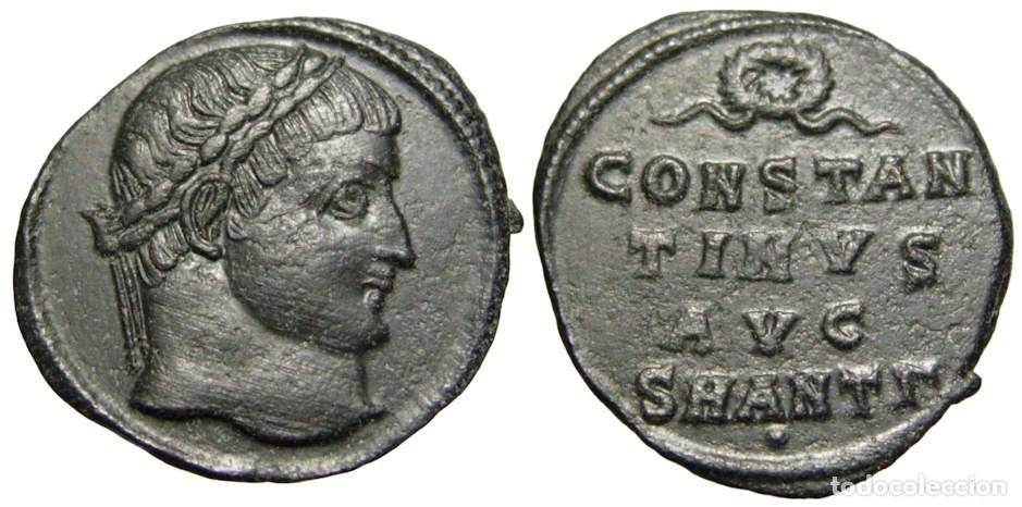 Monedas Imperio romano: Raro Constantino I el Grande &AElig;3 Centenionalis (324-5 dC)
