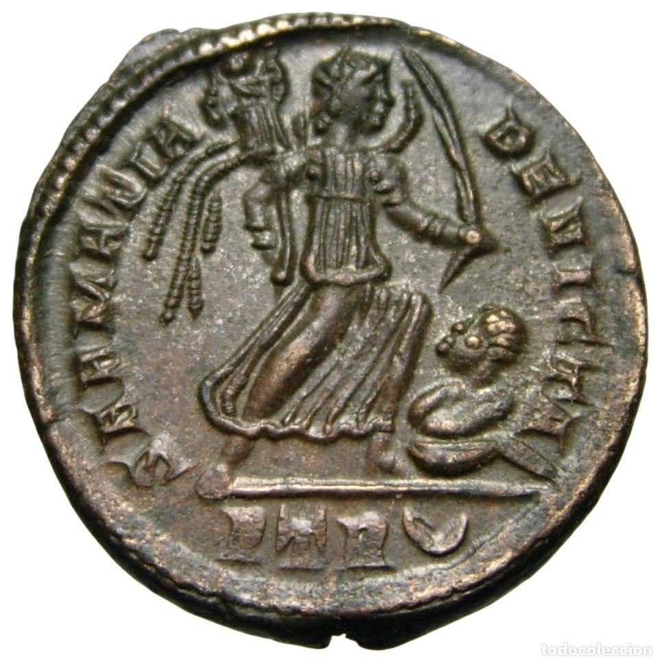 Monedas Imperio romano: Constantino I AE3 Centenionalis (323-324 dC), SARMATIA DEVICTA